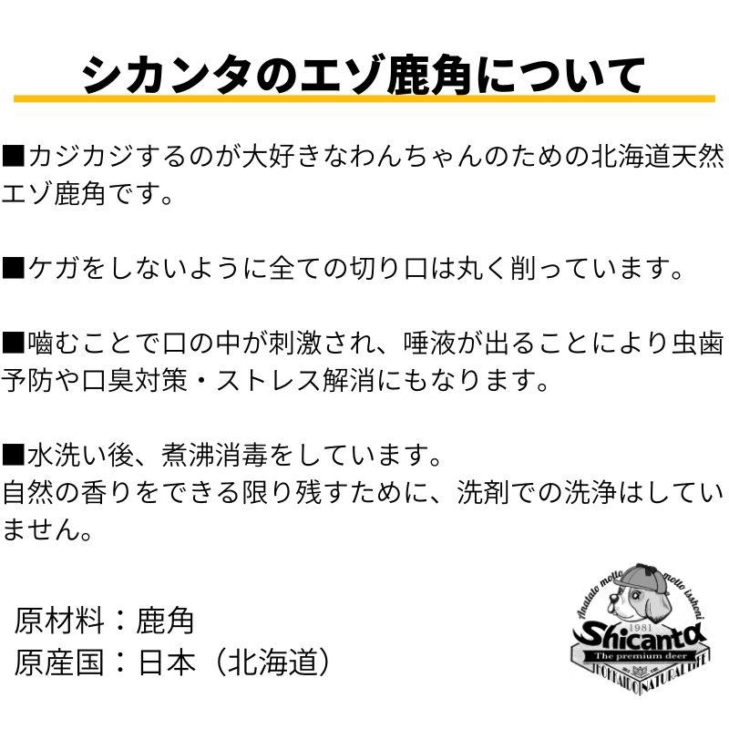 中〜大型犬用 北海道天然エゾ鹿の角 1本 20cm【Lサイズ】 無添加 犬のおもちゃ 犬のおやつ 鹿ツノ デンタルケア【Shicanta シカンタ】｜marcelo-burlon-style｜08