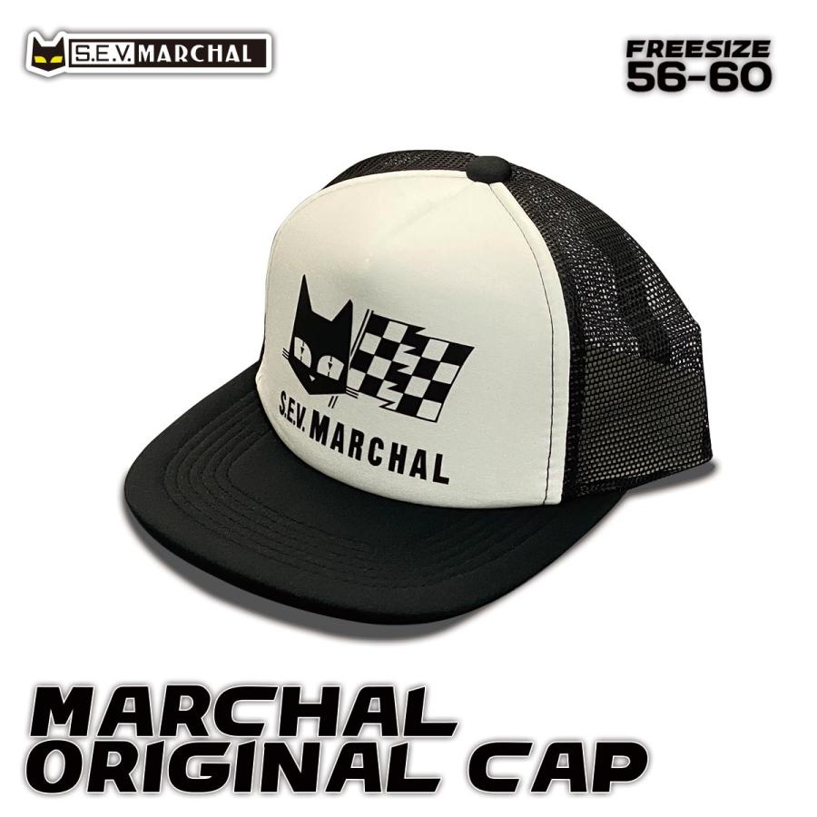 MARCHAL マーシャルオリジナル キャップ フラッグ 黒×白 MARCHAL マーシャルオリジナル キャップ フラッグ 黒×白