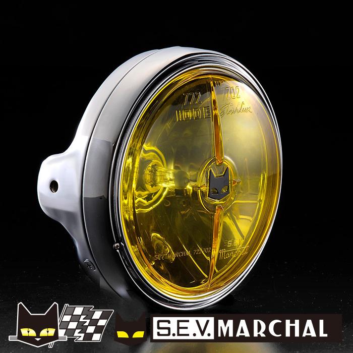 MARCHAL マーシャル ヘッドライト 722・702 汎用 イエローレンズ MARCHAL マーシャル ヘッドライト 722・702 汎用 イエローレンズ