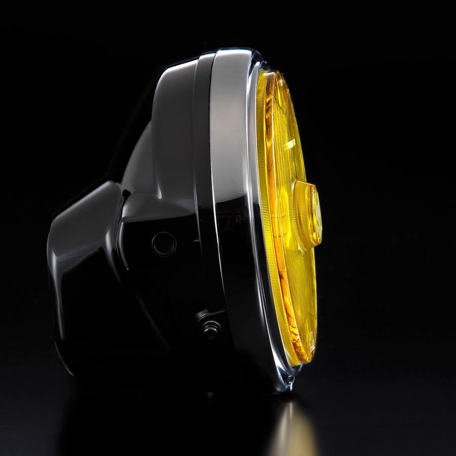 マーシャル 889ヘッドランプ イエローレンズ ホンダ用 CBX400F 猫ロゴ マーシャル 889ヘッドランプ イエローレンズ ホンダ用 CBX400F