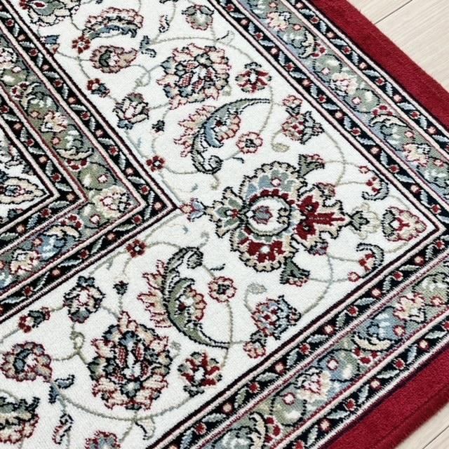 ベルギー製 ラグ マット モリヨシ PALACE パレス 195×195cm 2帖 ワイン