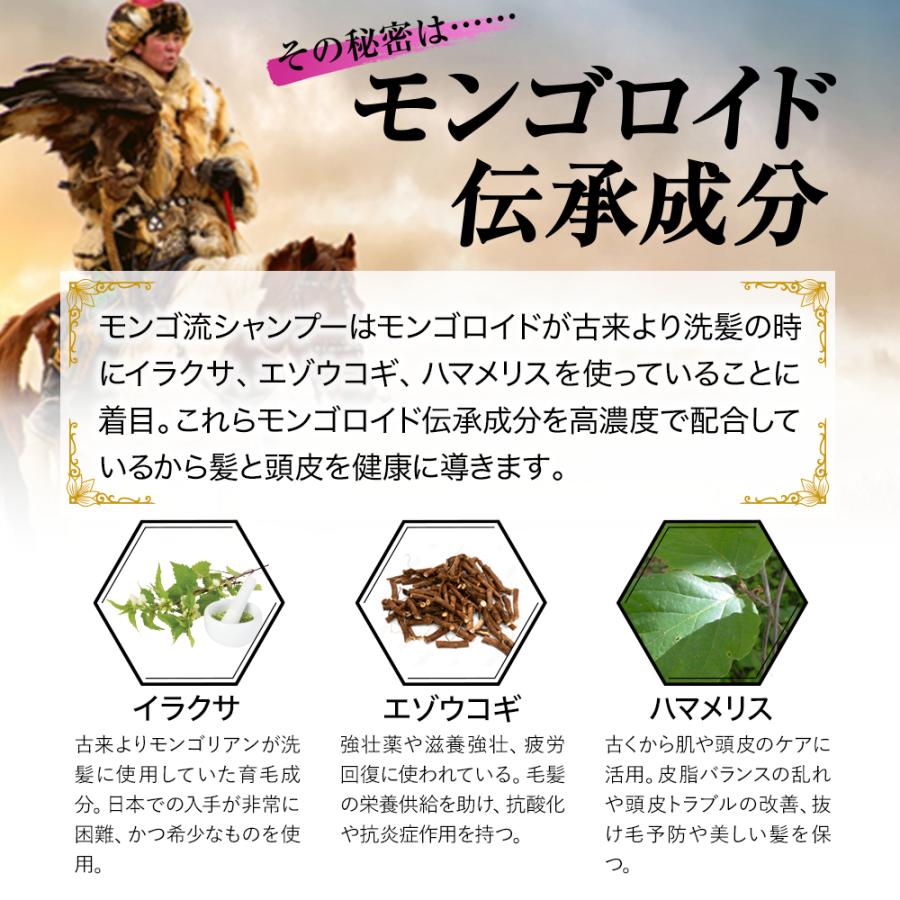 モンゴ流 シャンプー メンズ モンゴ流シャンプー EX 選べる3本セット
