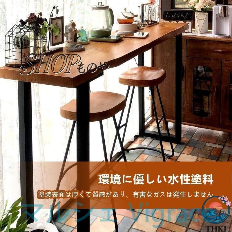 カウンターテーブル ハイテーブル バーカウンターテーブル おしゃれ 木製 ダイニングテーブル 簡単な組み立て ハイテーブル 高さ105cm バーテーブ 頑丈な脚 リビ
