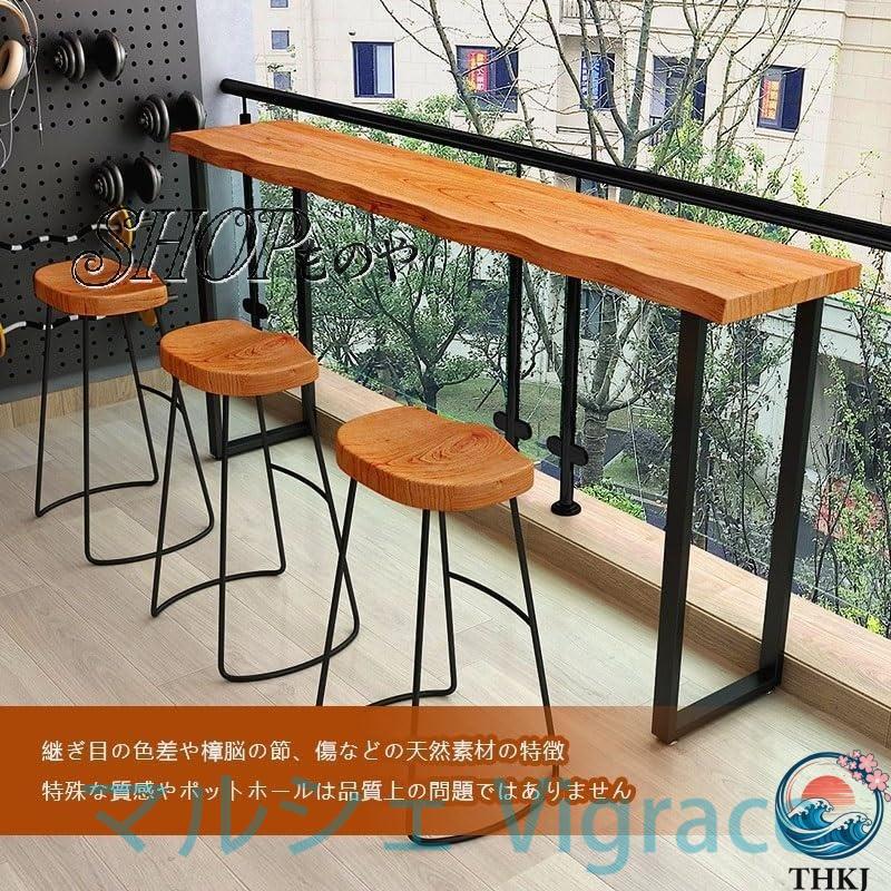 カウンターテーブル ハイテーブル バーカウンターテーブル おしゃれ 木製 ダイニングテーブル 簡単な組み立て ハイテーブル 高さ105cm バーテーブ 頑丈な脚 リビ