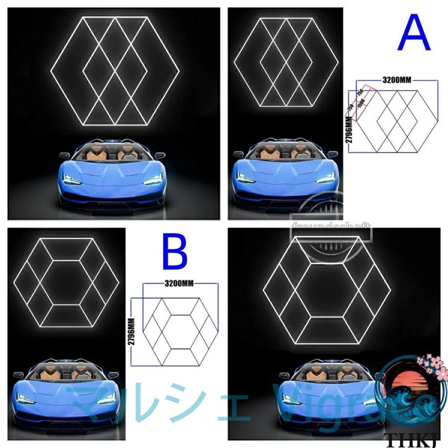 ハニカムライト ヘキサゴンライト LED 高輝度 ガレージ用六角形LEDライト 6500K 純白色光_12