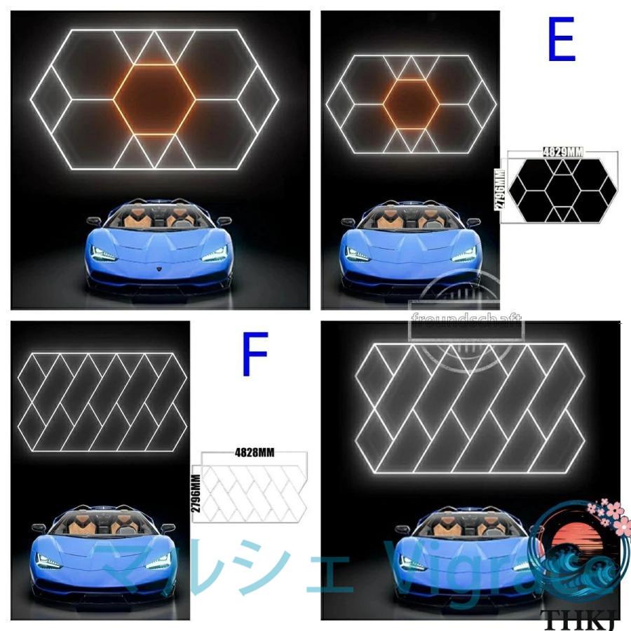 ハニカムライト ヘキサゴンライト LED 高輝度 ガレージ用六角形LEDライト 6500K 純白色光_14
