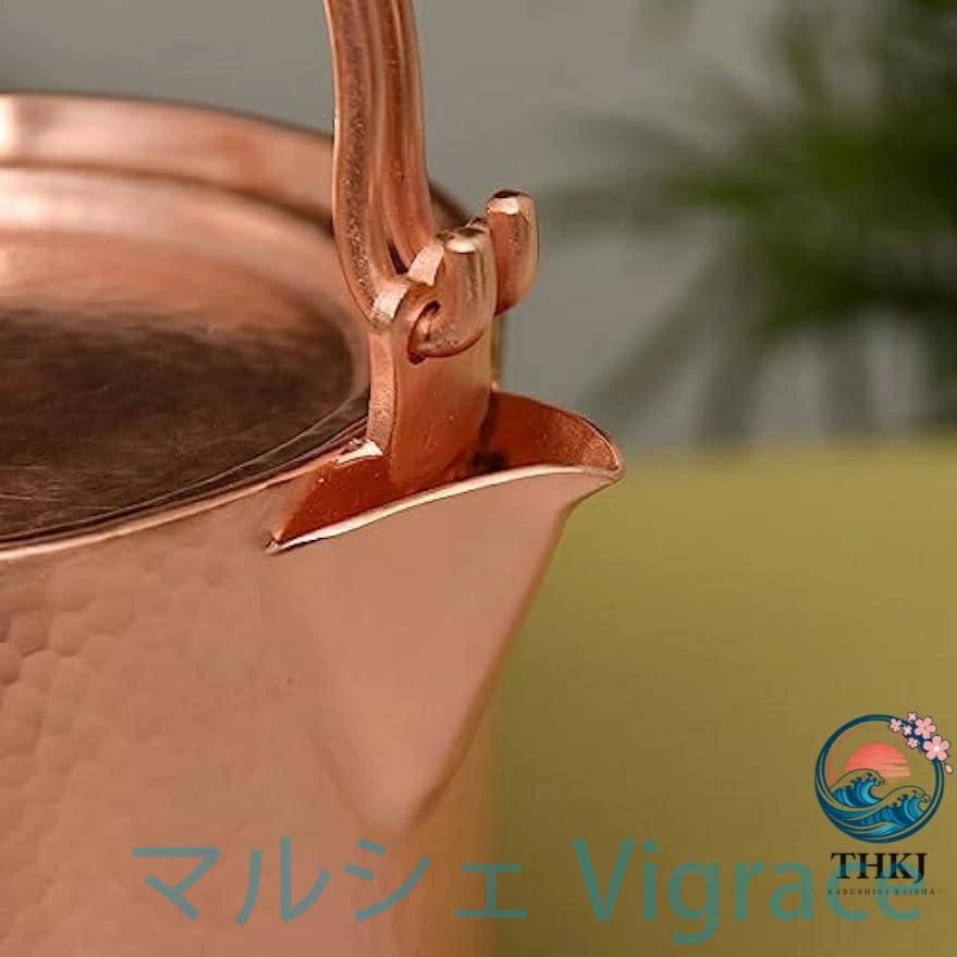 純銅製 ケトル 1L 銅やかん 増粘 ティーポット コーヒーポットの画像