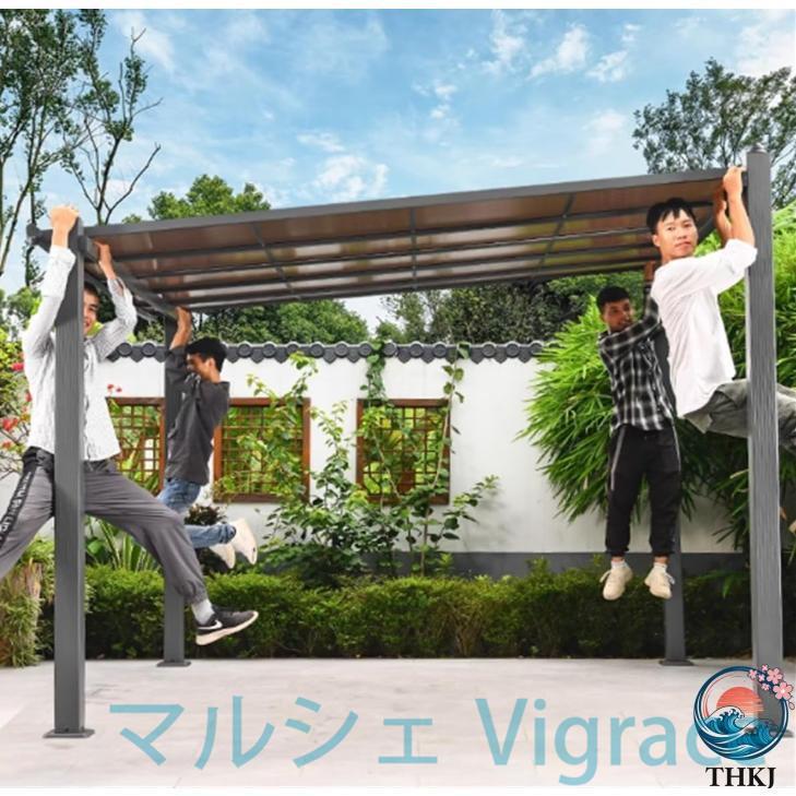 アルミ合金ガゼボ、屋外アルミフレームパーゴラ、亜鉛メッキ鋼アルミフレーム常設パビリオン、パティオGaedenデッキ用ハードトップの画像