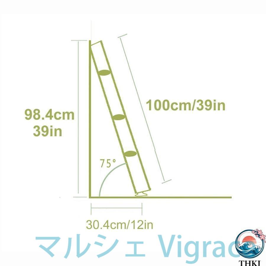 木製 はしご 3段 4段 5段 2段ベッド ハシゴ 滑り止めゴム足パッド付き 二段ベッド用はしご 梯子 ロフトはしご_1