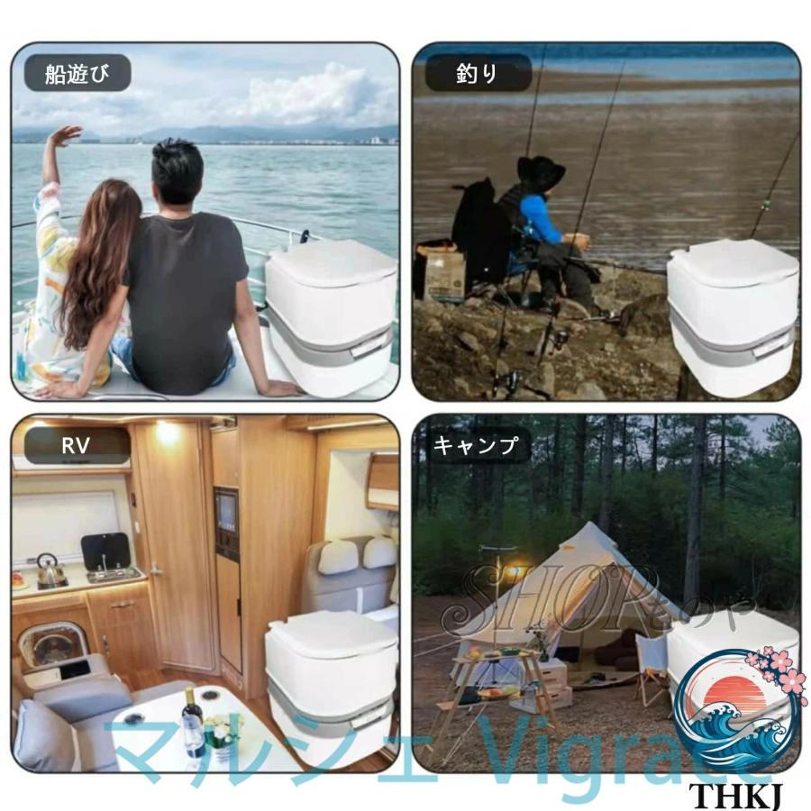 ポータブル水洗トイレ 簡易トイレ 20L 水洗タンク 24L 汚水タンク 介護用 非常用 災害用 防災 携帯トイレ シングル水出口 ベローズポンプ式 持ち運び簡単 使用の画像