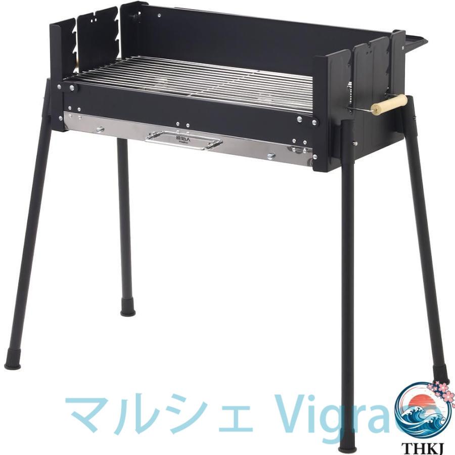 バーベキューコンロ グリル 折りたたみ (網高さ 調整可能) 4?10人用 大型 ステンレス 大人数用 ビッグ ポータブル BBQコンロ 軽量 折り畳み 収納 バーベキューの画像
