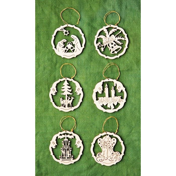 ドイツ クリスマスオーナメント　ピューター　ハンドペイント両面塗り　4個セット ドイツ クリスマスオーナメント ピューター ハンドペイント両面塗り 4