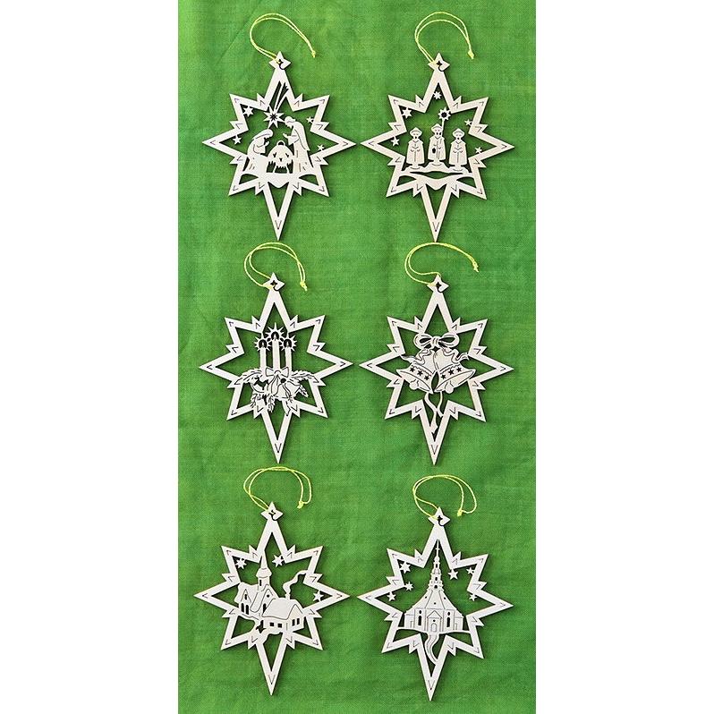 星型オーナメント6柄セット（Cタイプ）」クリスマス ドイツ