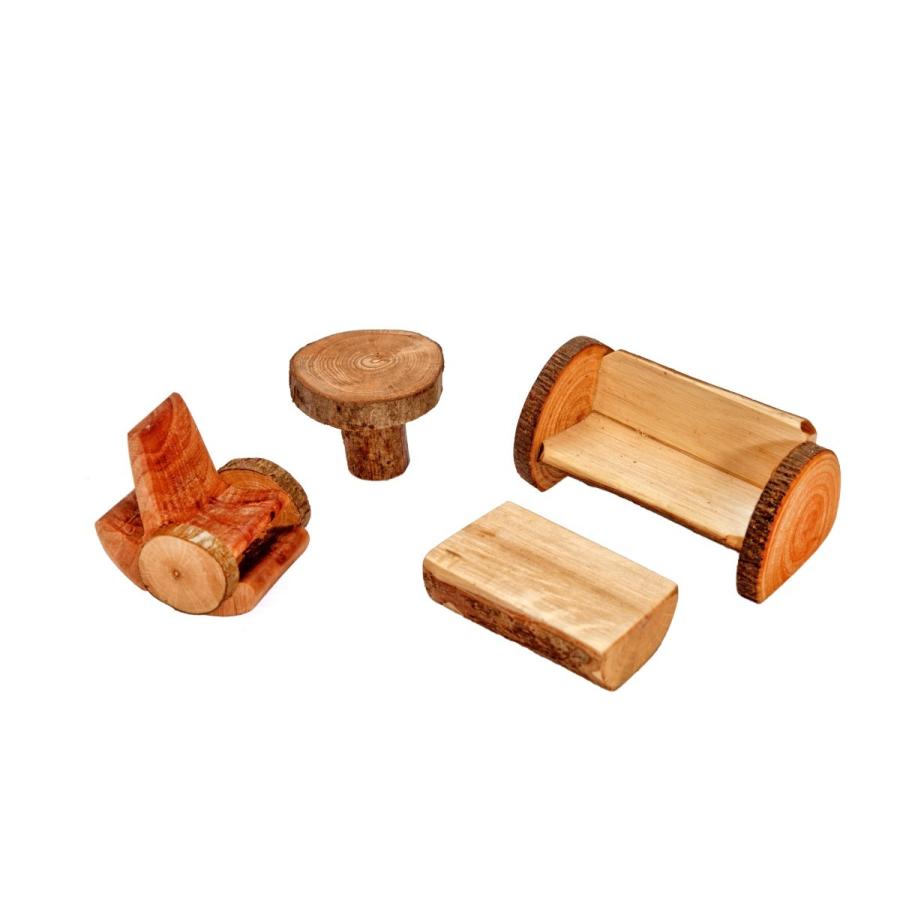 リビングルーム」ドールハウス 家具 木製玩具 マジックウッド社