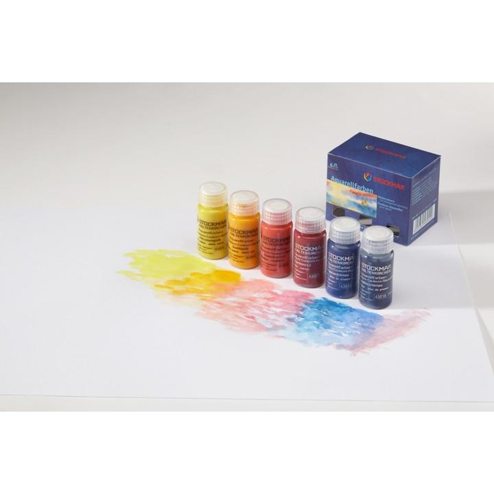 透明水彩絵の具 三原色20ml ６本セット