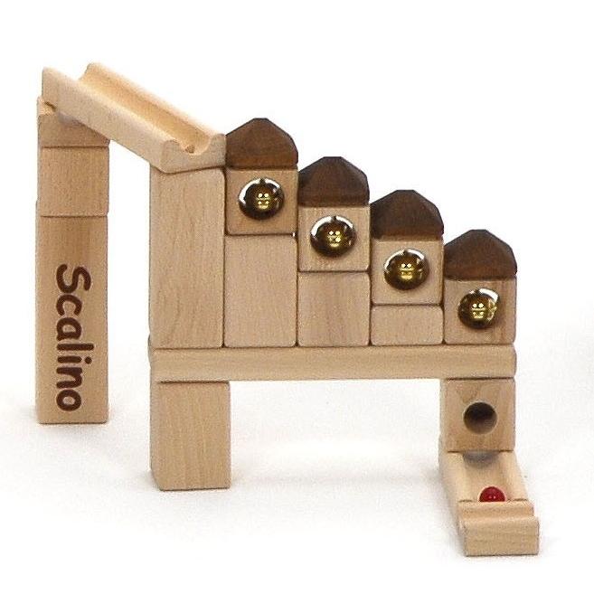 Scalino 木製 スロープトイ スカリーノ　鈴の塔付き スカリーノ鈴の塔セット（SCALINO社）木のおもちゃ 知育玩具