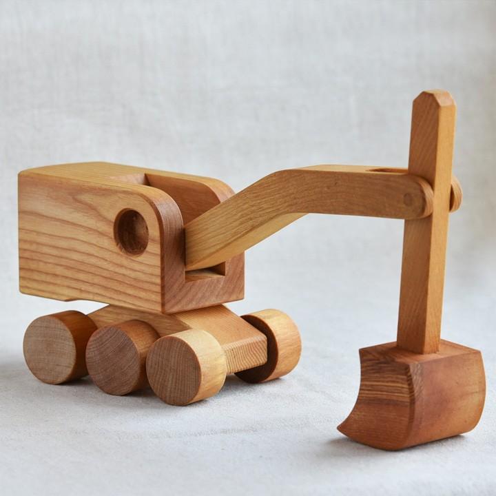 ショベルカー」木のおもちゃ : メルヒェン Yahoo!店 - 通販 - Yahoo