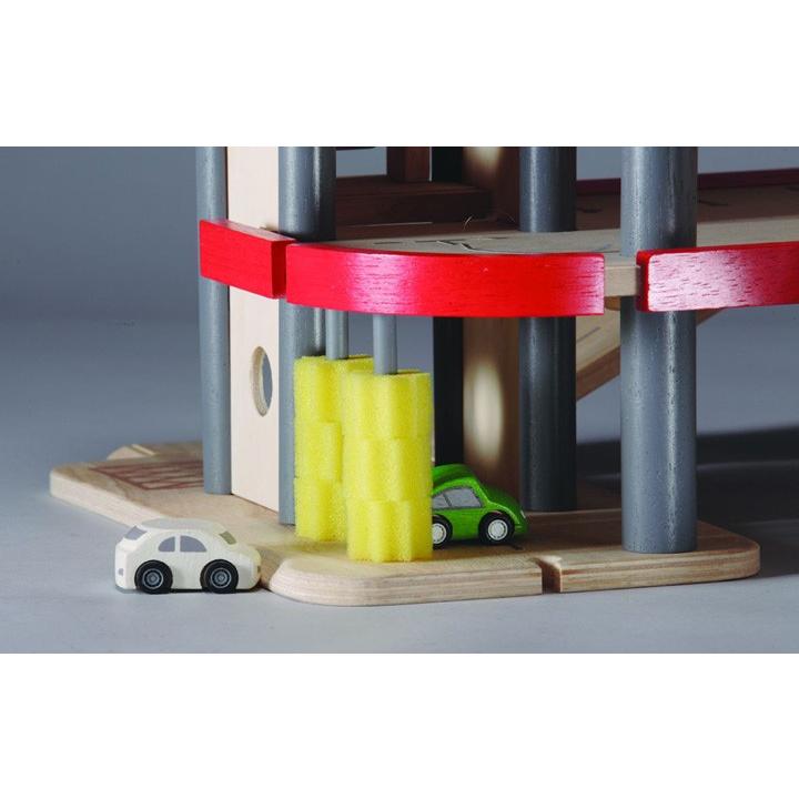 PLAN TOYS 木製 パーキングガレージ　知育玩具 楽天市場】木のおもちゃ Plantoys プラントイ パーキング