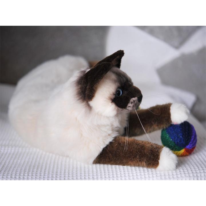 ねそべり猫 ヒマラヤン」ぬいぐるみ ケーセン社 ドイツ 本格