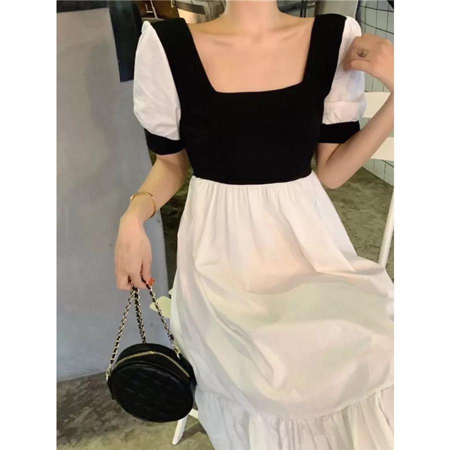 S M L Xl バイカラー 半袖 ハイウエスト ロングワンピース ドール レディース ガーリー 中学生 高校生 大学生 Ol 社会人 主婦 メルヘンローズ 春 夏 秋 冬 07 Marchen Rose 通販 Yahoo ショッピング