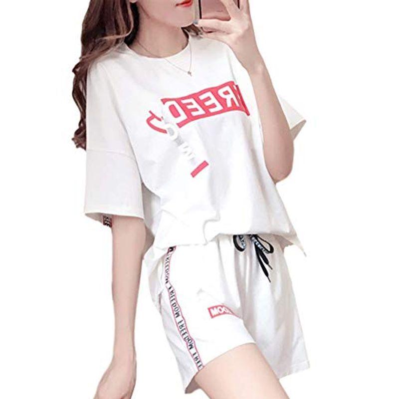 レディース ショートパンツ セットアップ ルームウェア 上下セット ジャージ スウェット スポーツウェア カジュアル かわいい 部屋着 パジ 夏セール開催中 Max80 Off