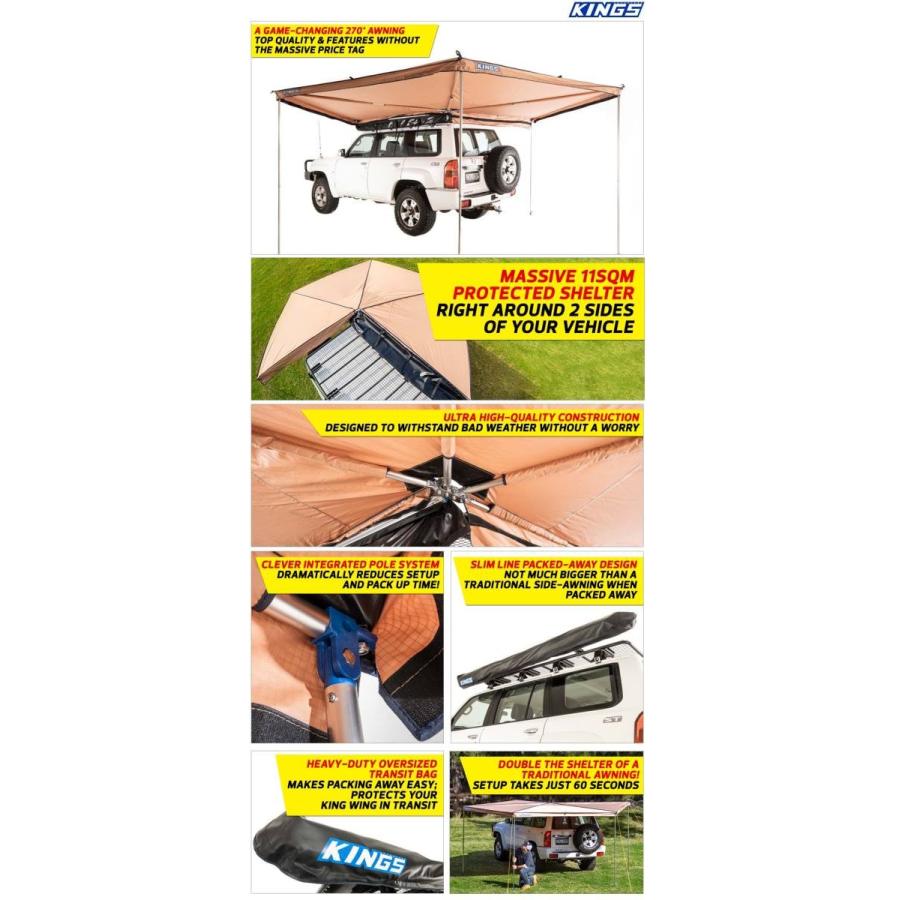サイドオーニング270° 左サイド用 : MARCLE OFFROAD - 通販