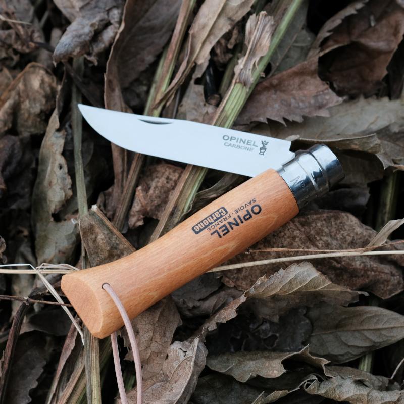 オピネル（opinel) カーボン　no6　革紐付き |  | 08