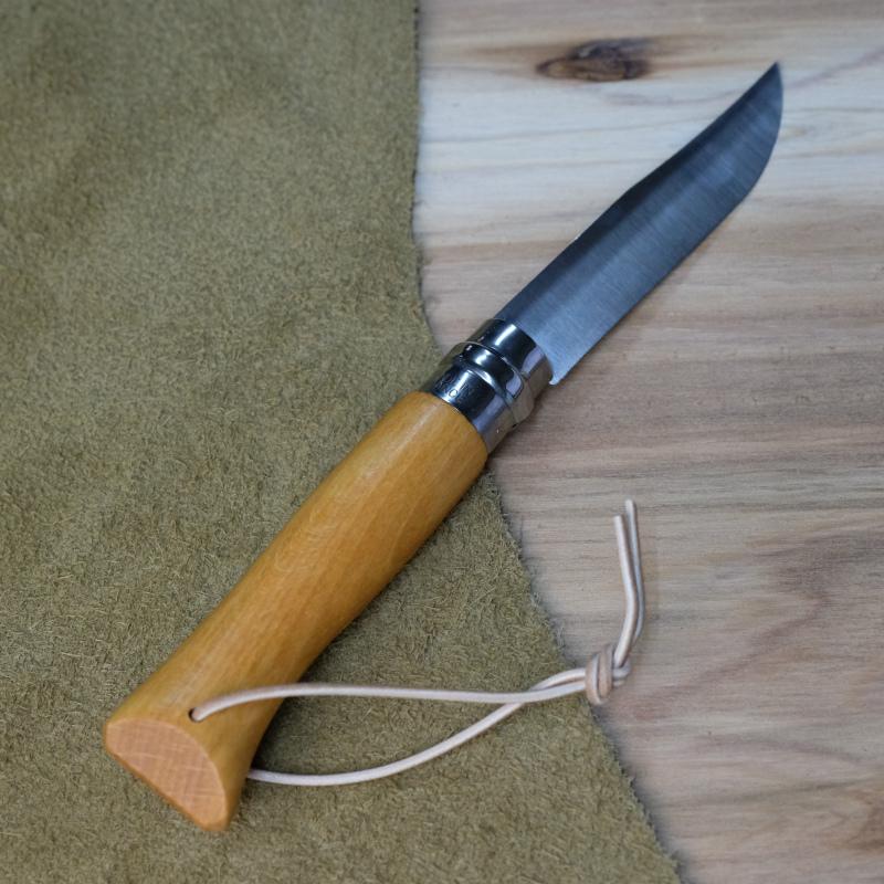 オピネル（opinel) カーボン　no7　革紐付き |  | 01