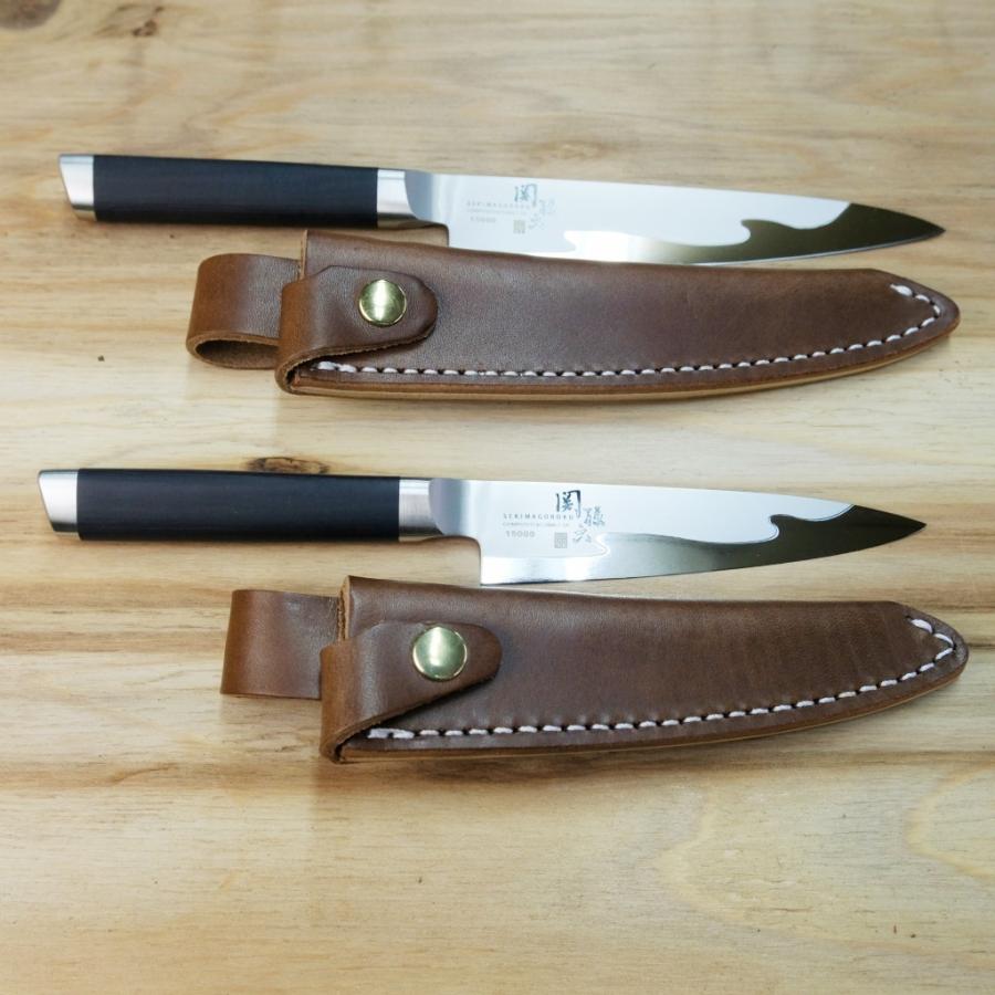 左利き用 ペティナイフ用 革ケース 150ミリ 貝印 KAI ペティナイフ 関