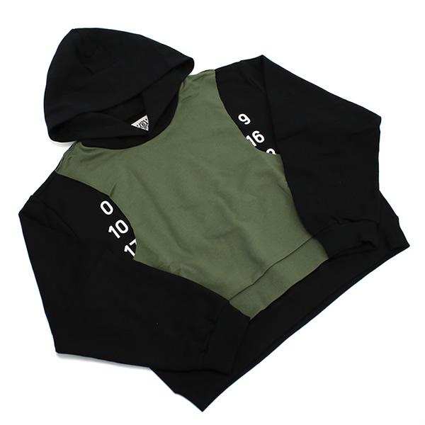 MM6 エムエムシックス パーカー キッズ M60680 MM02X M6C21 カーキ 