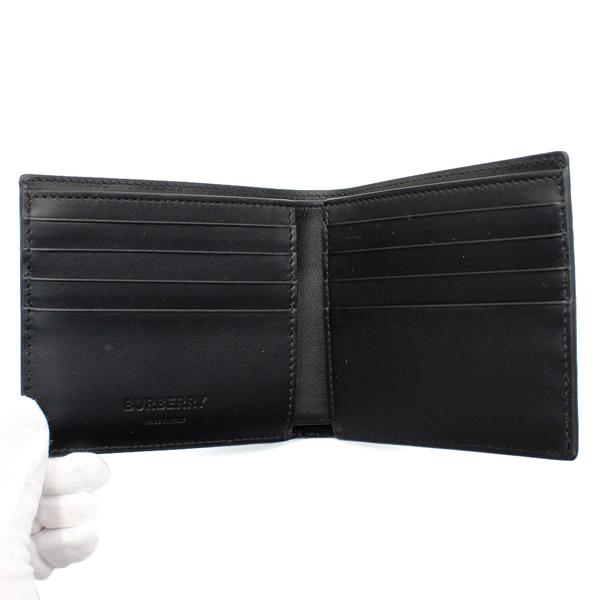 美品★BURBERRYバーバリー 二つ折り財布 黒 レザー BURBERRY（バーバリー） 財布 BURBERRY 8059373 A1189 二つ折り財布