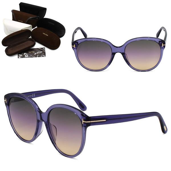 並行輸入品 トムフォード サングラス TOM FORD FT0957-D/S 83B 58 TF0957 パープル クリア グレーグラデーション アジアンフィット ユニセックス