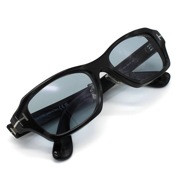 並行輸入品 トムフォード サングラス TOM FORD FT1351-D/S 63A 56 TF1351 サングラス EYEWEAR アジアンフィット ブラックササ ライトブルー ユニセックスの画像