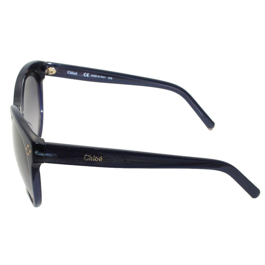 Chloe サングラス CE690S-424 ダークブルー UVカット Chloe クロエ サングラス CE690S-424 アジアンフィット UVカット