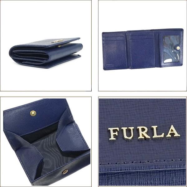 新品 フルラ FURLA 3つ折り財布 バビロン S トライフォールド ブルー 青 ベージュ FURLA（フルラ） 三つ折り財布 折りたたみ BABYLON S TRIFOLD 3