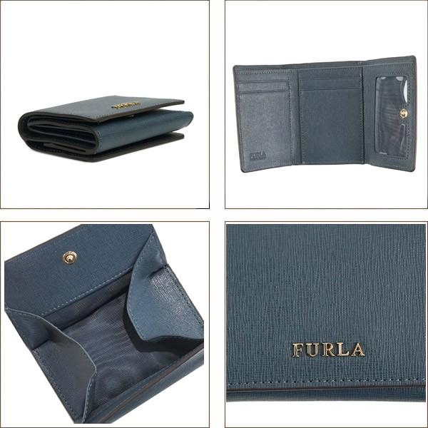 【ジョン】【美品】フルラ バビロン　三つ折り財布　グレー フルラ FURLA PCZ0UNO HSF000 三つ折り財布 レディース 財布 ミニ財布