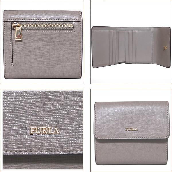 FURLAフルラ　三つ折り財布 バビロン　BABYLON ミニ財布　グレー フルラ FURLA 三つ折り財布 レディース 財布 ミニ財布 折りたたみ