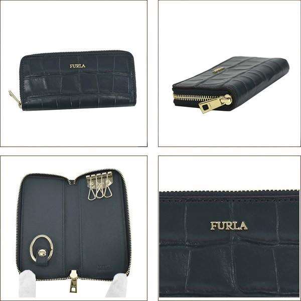 現行 FURLA キーケース FURLA フルラ キーケース 4連 BABYLON KEYCASE L ZIP AROUND