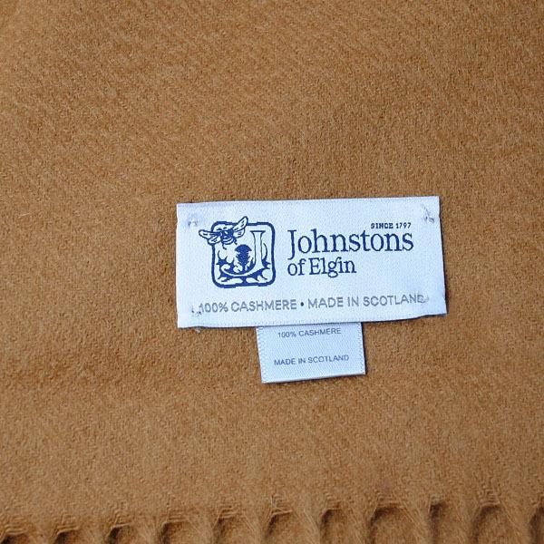 Johnstons マフラー WA000057SB3022 Dark Camel カシミア100% Johnstons of Elgin ジョンストンズ マフラー WA000057SB3022 中