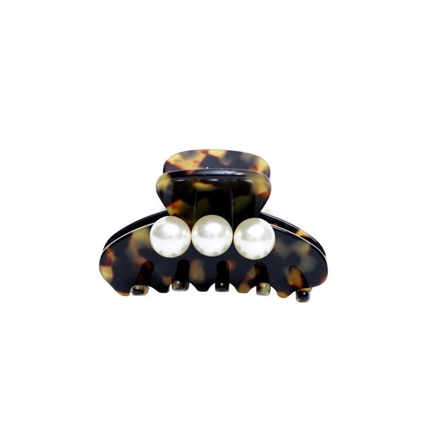 美品ALEXANDRE DE PARIS　ホワイト ブラック ヘアクリップ☆ ALEXANDRE DE PARIS（アレクサンドル ドゥ パリ） 並行輸入品 ヘア