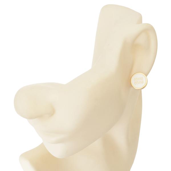 miu miu（ミュウミュウ） ピアス 5JO912 2F6T F0009 ロゴ エナメル