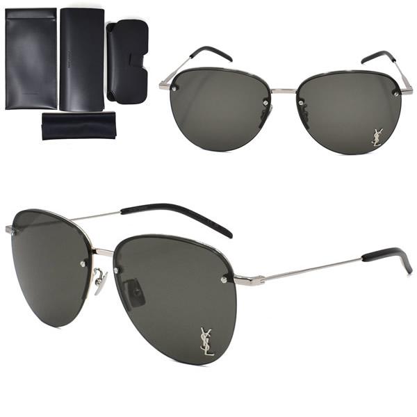 サンローラン サングラス SAINT LAURENT SL 328/K M 005 サングラス アジアンフィット メンズ レディース ユニセックス SL328KM-005 シルバー グレー | SAINT LAURENT