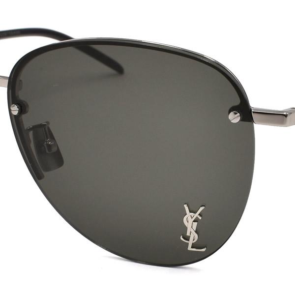 サンローラン サングラス SAINT LAURENT SL 328/K M 005 サングラス アジアンフィット メンズ レディース ユニセックス SL328KM-005 シルバー グレー | SAINT LAURENT | 03