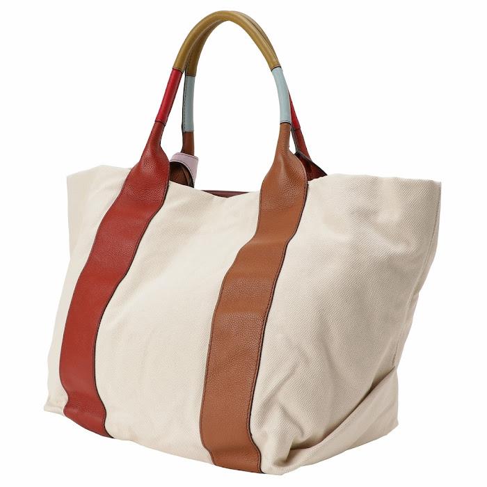 シーバイクロエ SEE BY CHLOEトートバッグ 肩掛けバッグ CHS22ASB63B04 642 LAETIZIA TOTE BAG Burnt Henna オフホワイト+ブラウン系トー SEE BY CHLOE（シーバイクロエ） バッグ トートバッグ CHS22ASB63B04