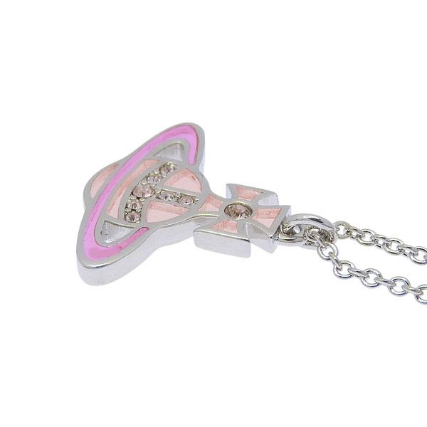 並行輸入品 ヴィヴィアンウエストウッド Vivienne Westwood ネックレス ペンダント アクセサリー シルバーピンク CONCETTA BR PENDANT NECKLACE 630203F0 02P524の画像