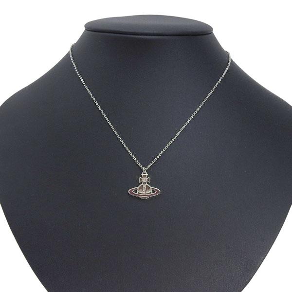 並行輸入品 ヴィヴィアンウエストウッド Vivienne Westwood ネックレス ペンダント アクセサリー シルバーピンク CONCETTA BR PENDANT NECKLACE 630203F0 02P524の画像