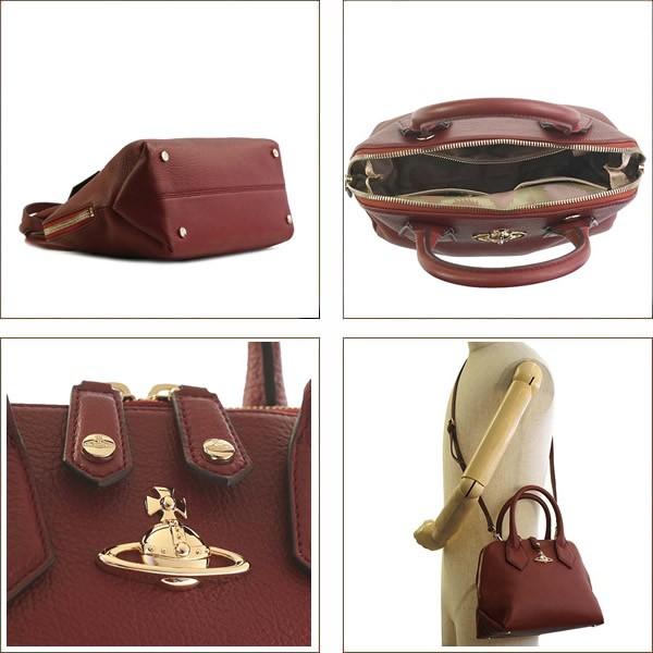 ヴィヴィアンバーガンディ ヘビ革 ハンドバッグ