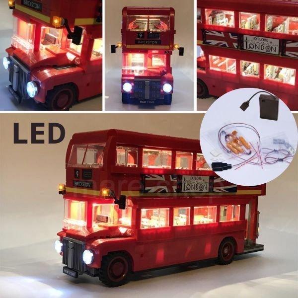 ブロック レゴ 互換 LEDライトキット バッテリーボックス ロンドンバス London Bus｜mare-shop