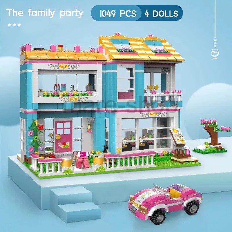 ブロック ファミリーハウス ファミリーパーティー レゴ 互換 ブロック パーティー 子供 1049pcs｜mare-shop