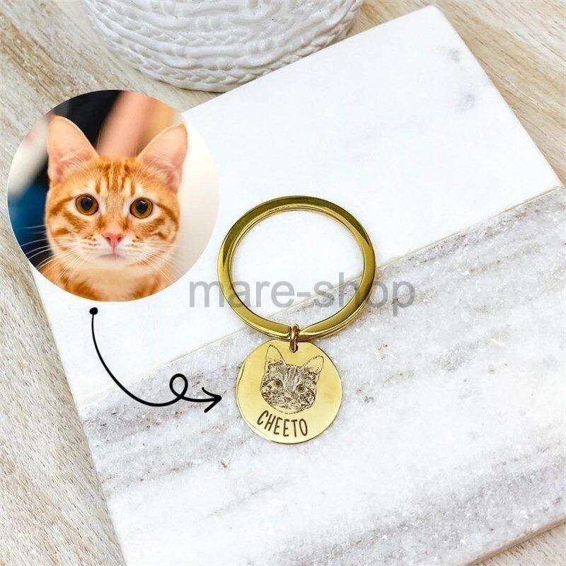 キーホルダー チャーム 犬 いぬ 猫 ねこ ペット 名入れ 名前入り 写真